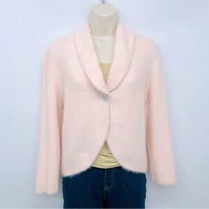 Hearts of Palm Pink Angora Jacket Sweater